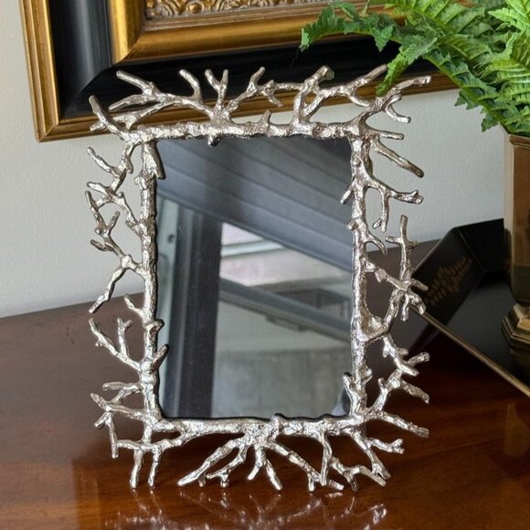 Michael Aram Silver Nickel Coral Photo Frame 10x8 Retired - Picture 1 of 10